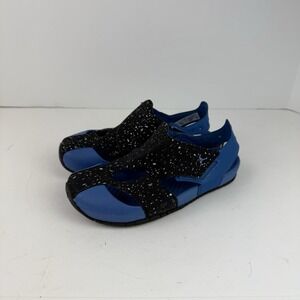 Nike Toddler Jordan Flare Sandals Slip On Blue Black CI7850 404 Size 2C